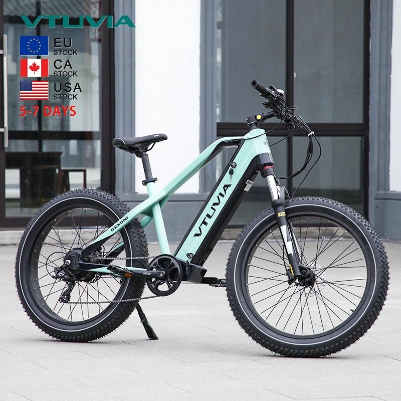 美國歐盟倉庫庫存 1000w 52v 21Ah 雙電池胖胎輪轂馬達電動山地混合自行車城市自行車