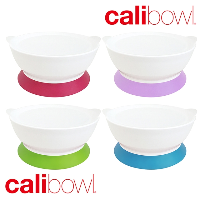 工廠瑕疵品【Calibowl】全新幼兒吸盤碗 (12oz-附蓋附吸盤)