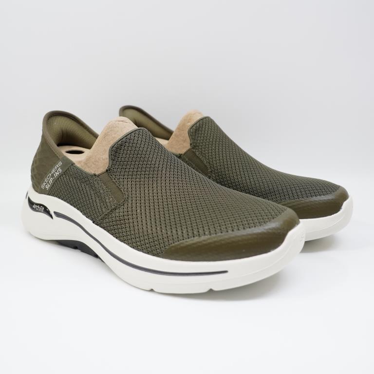 SKECHERS GO WALK ARCH FIT 男生款 休閒鞋 216259OLV 懶人鞋 襪套鞋 瞬穿科技