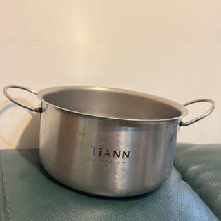 TiANN 純鈦餐具 鈦安個性小圓鍋 氣炸鍋內鍋 電鍋內鍋 保鮮盒1.8L (可折耳)