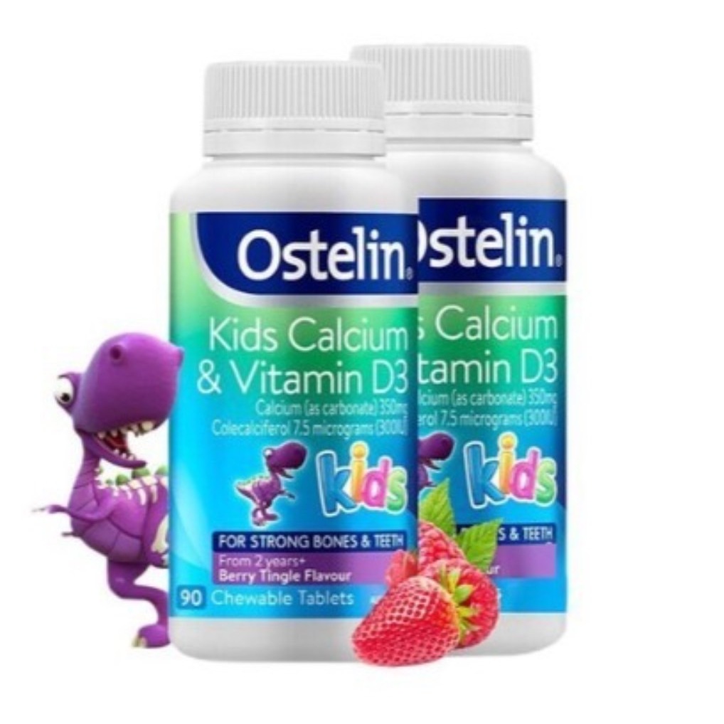 澳洲 Ostelin 小恐龍 兒童維生素D+鈣咀嚼片 90粒