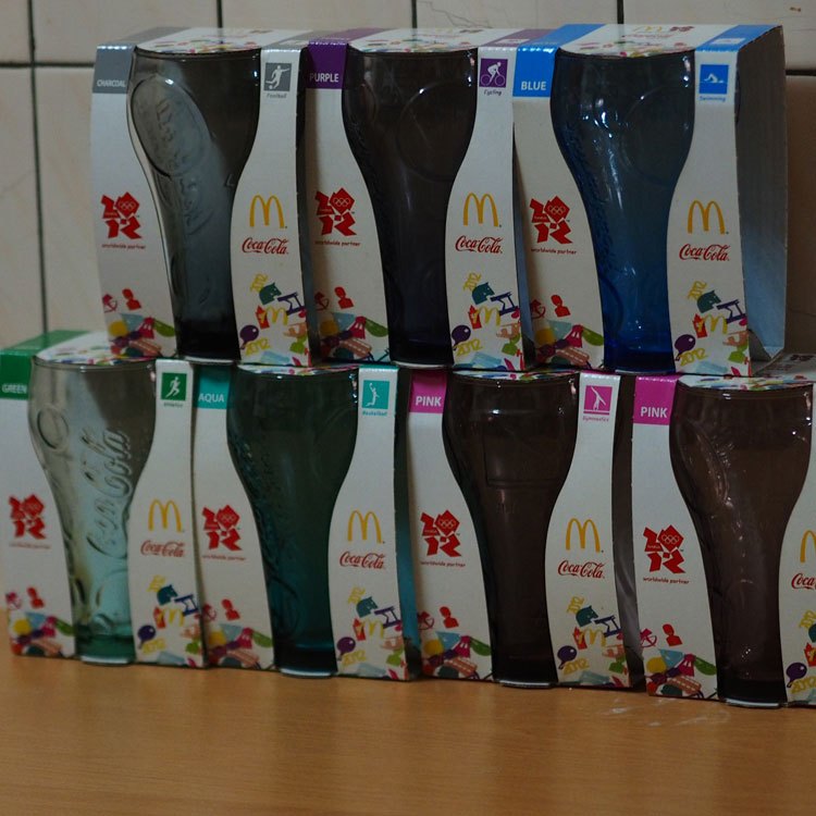 麥當勞X可口可樂聯名曲線杯 可口可樂玻璃杯 汽水杯 麥當勞杯
