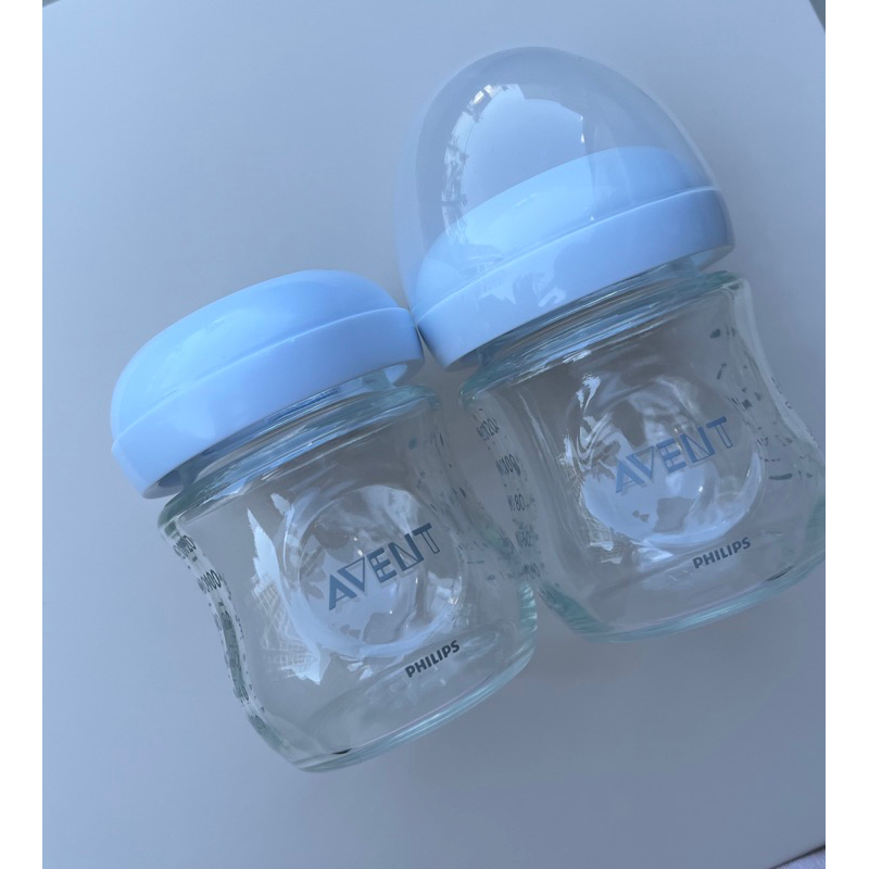 PHILIPS AVENT- 玻璃防脹氣奶瓶120ml,240ml(買一送一）