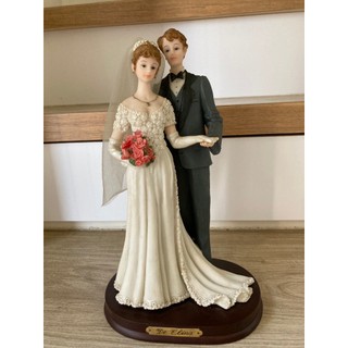 結婚雕像 結婚禮物 結婚人偶 新人禮物 結婚擺設 二手, Wedding Couple Statue, Used