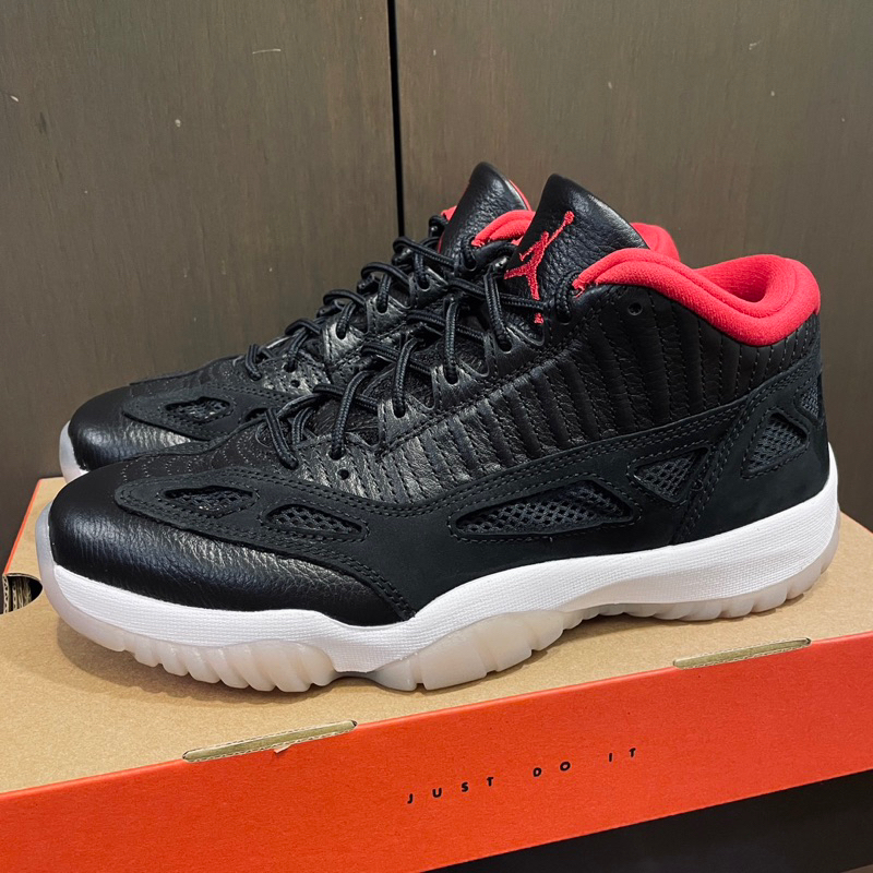 極新二手 Nike Air Jordan 11 籃球鞋 Low IE OG Bred 黑白紅 919712-023