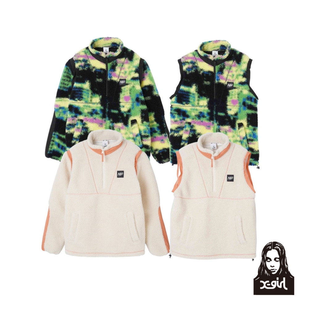 X-girl 2WAY BOA ANORAK  絨毛外套 105234021003