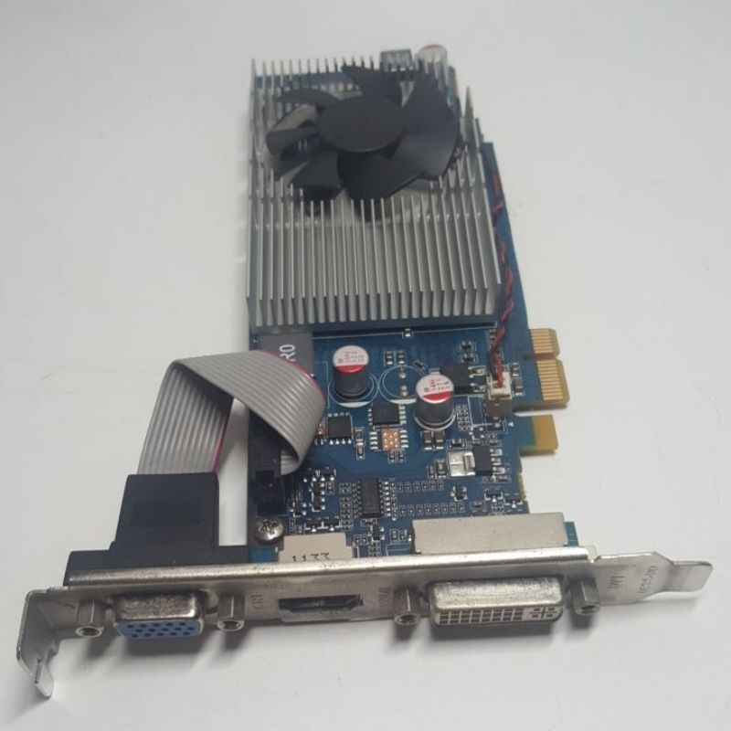 PCI-E 1x顯示卡nVIDIA GeForce GT405 512M工控VGA半高LP短擋板 多螢幕輸出 金融 炒股
