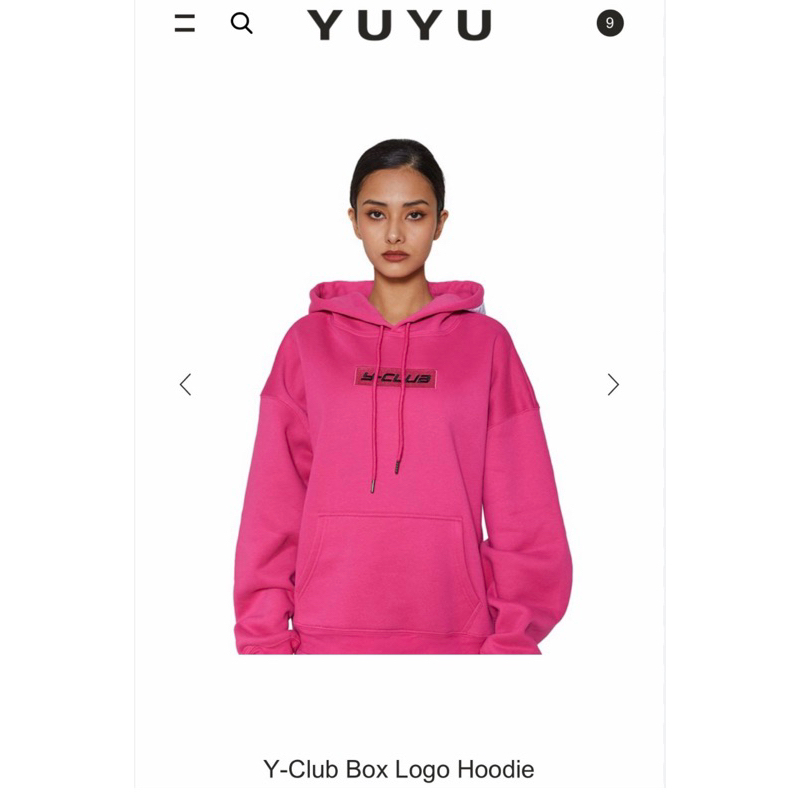 Yuyu -active Y-Club Box Logo Sweatshirt帽T