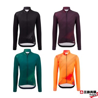 【三鉄共購】【SANTINI】(男) 純色紮染 保暖刷毛長袖車衣-四色