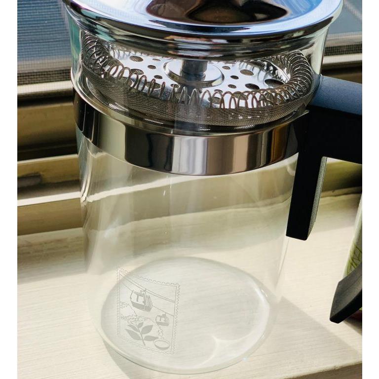 品味沖茶器 600ml 304不銹鋼杯蓋濾網 耐熱玻璃杯身