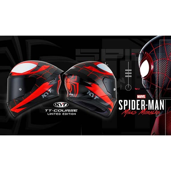 KYT TT-COURSE  #邁爾斯蜘蛛人  全罩式安全帽 原廠標配透明片