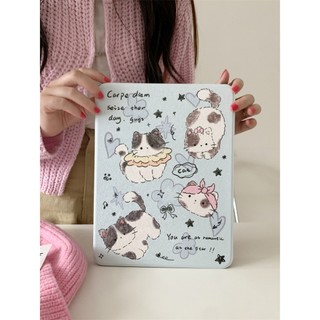 四隻小貓旋轉殼 平板保護套 帶筆槽 適用於iPad10 9 8 7 6 pro Air3 Air4 Air5 mini6