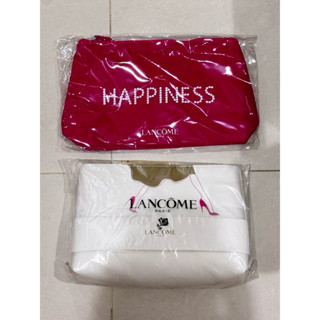【全新】蘭蔻 Lancome 白 21絕對完美化妝包 桃紅 幸福化妝包 拉鍊 收納 萬用