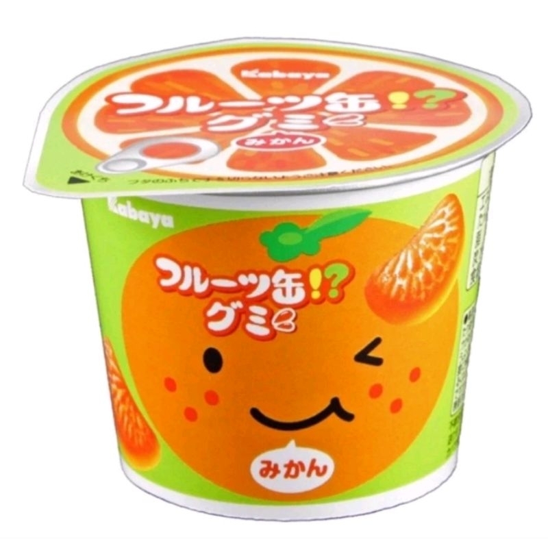 日本 KABAYA 卡巴迷你杯裝橘子風味軟糖50g