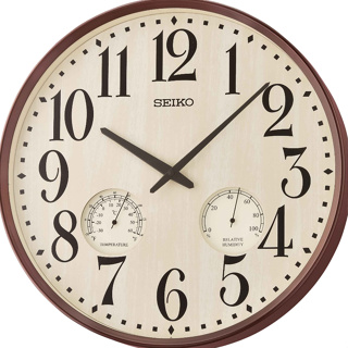 《 精準鐘錶 》日本精工 SEIKO公司貨 工業復古風 指針顯示溫.濕度 時鐘 掛鐘 QXA783 QXA783B