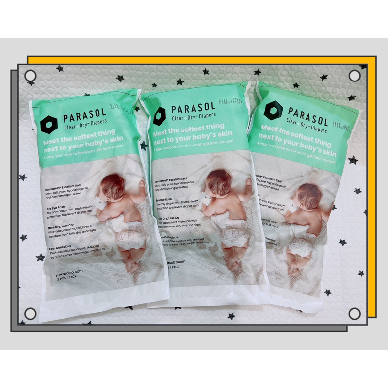 Parasol Clear + Dry™ 新科技水凝尿布(隨身包）