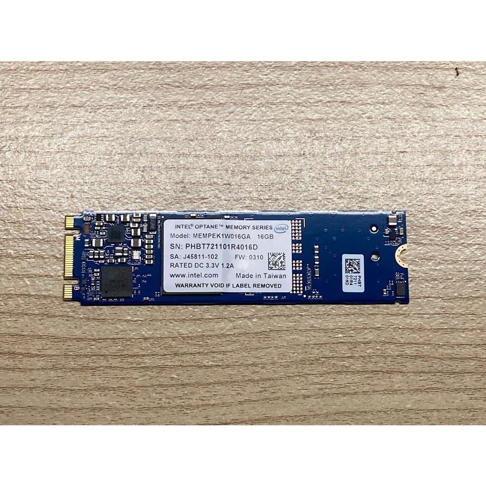 Intel Optane Memory 16G 故障 報帳研究用