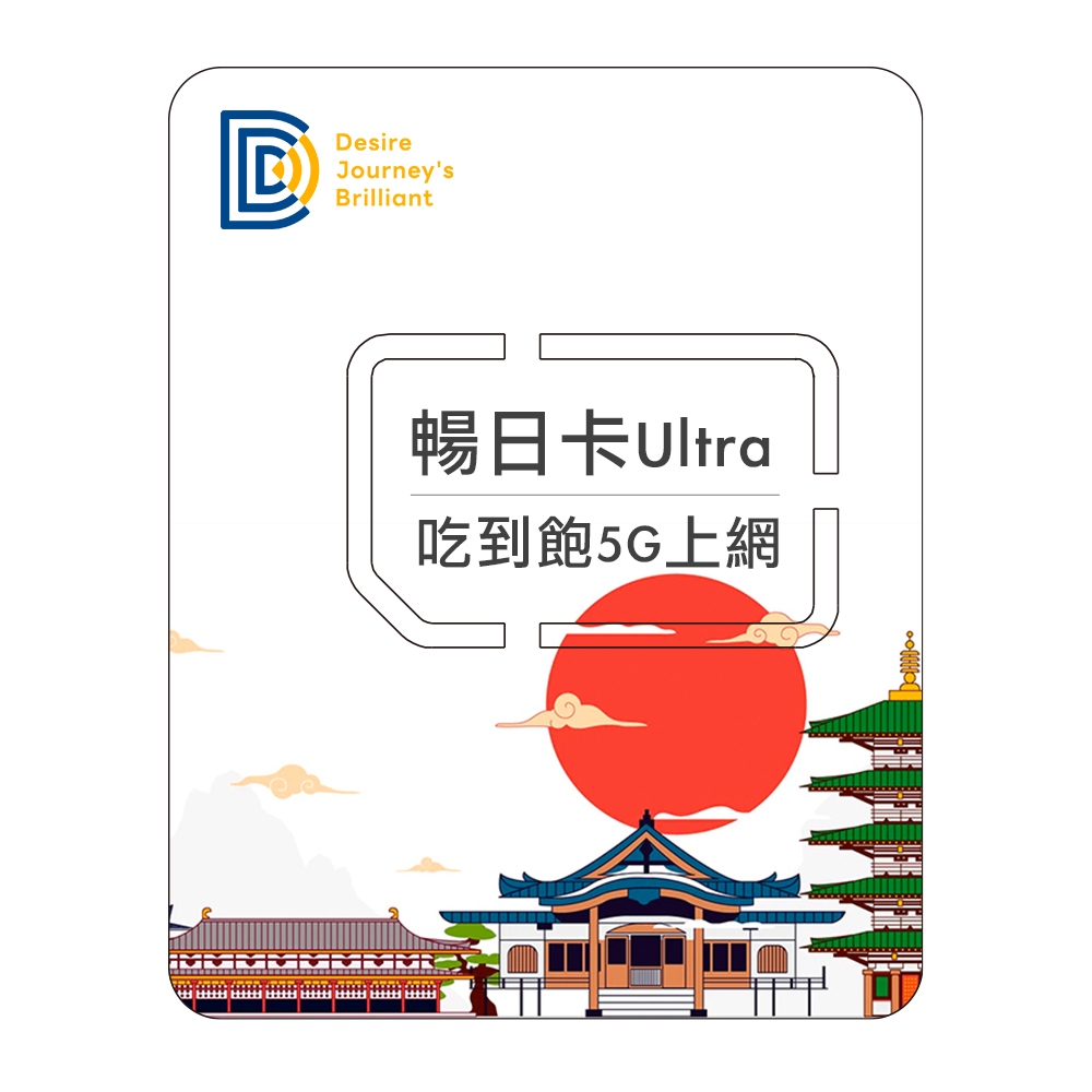 【DJB暢日卡ULTRA】日本網卡 日本sim卡 日本5g網卡吃到飽 4~25天 無限流量吃到飽