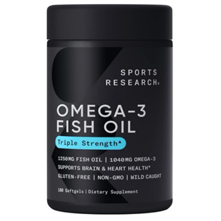 滿千聊聊折50 台灣現貨 Sports Research TG型 Omega-3 FISH OIL 三效魚油 180顆