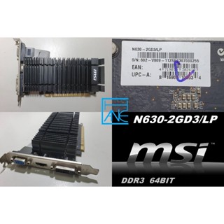 【 大胖電腦 】MSI 微星 N630-2GD3/LP 顯示卡/HDMI/64BIT/保固30天
