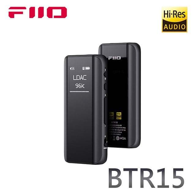 【風雅小舖】【FiiO BTR15 隨身Hi-Fi藍牙音樂接收器】雙DAC晶片/支援aptX-HD/LDAC等藍牙編碼