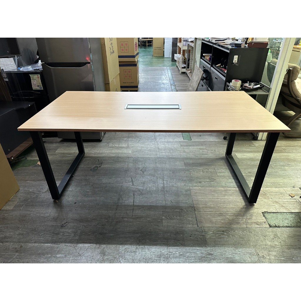 吉田二手傢俱❤6尺木紋會議桌 工作桌 書桌 辦公桌 工作台 電腦桌