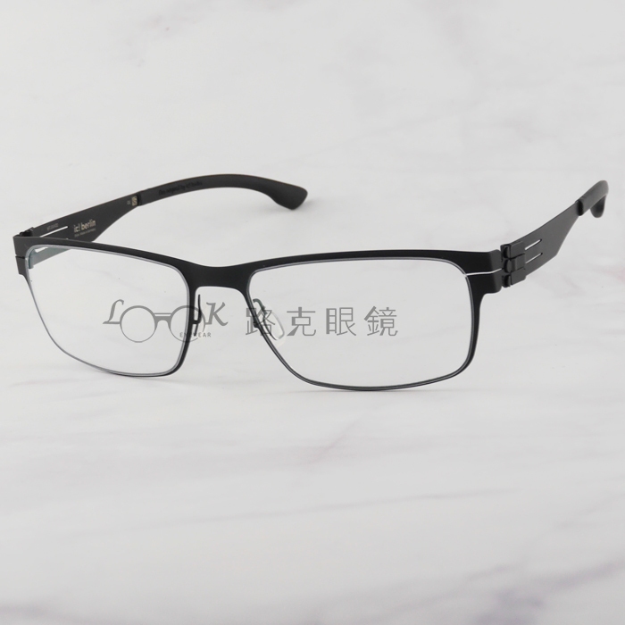 【LOOK路克眼鏡】IC BERLIN 光學眼鏡 黑色 方框 PAUL R. LARGE