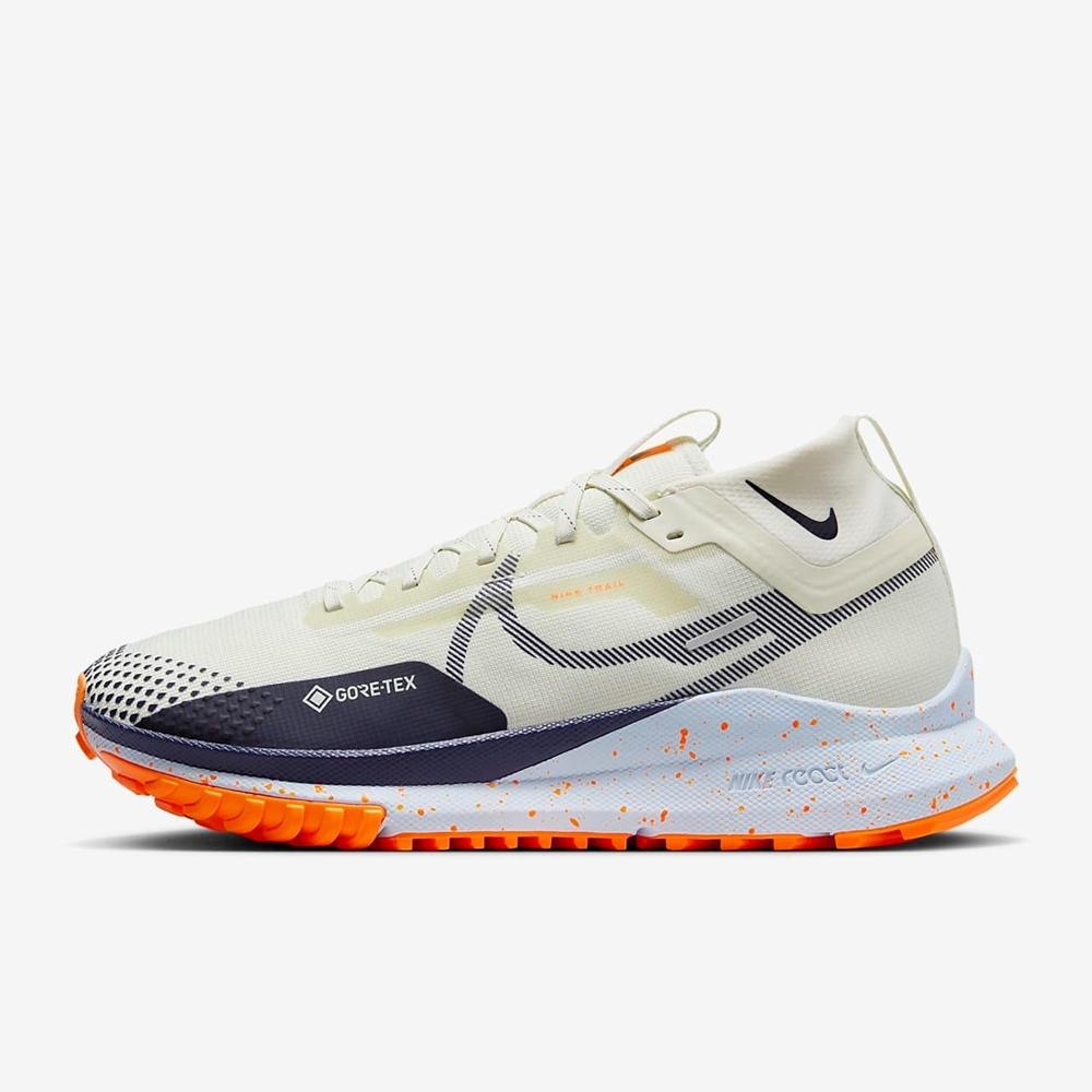 NIKE REACT PEGASUS TRAIL 4 GTX 男慢跑鞋 米藍橘-DJ7926004