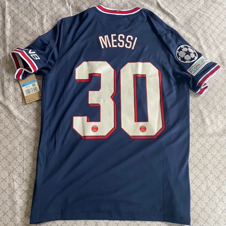 全新 Nike 2021-22 法甲巴黎聖日耳曼 PSG 梅西 Messi 歐冠主場足球衣