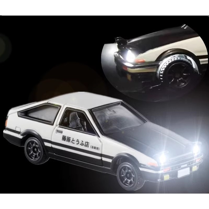 Tomica 頭文字D 藤原拓海 豐田AE86發光版 小汽車 跑車 二創亮燈版本