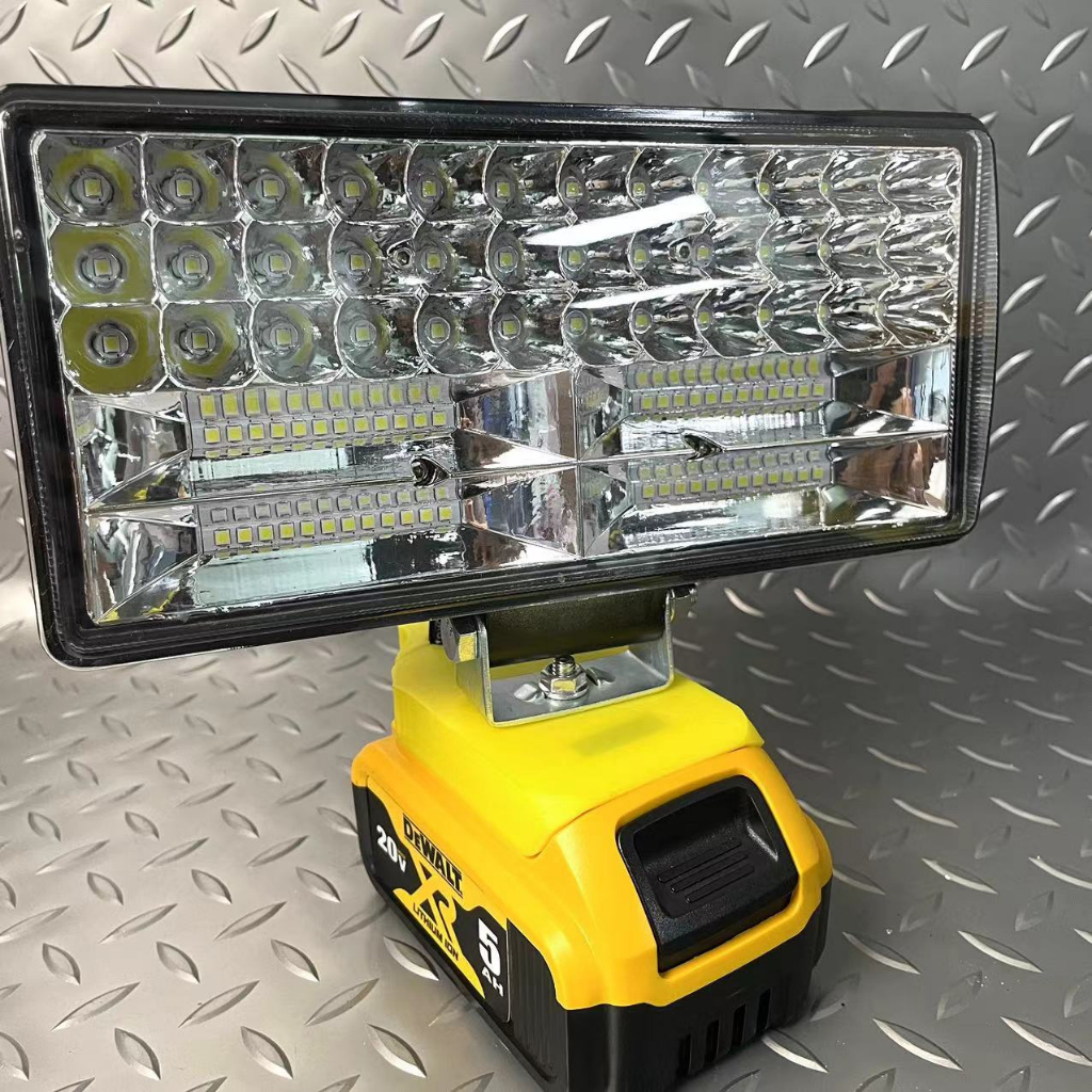 全新 得偉18V LED鋰電照明燈 鋰電池適用 戶外露營施工投光探照明燈 LED應急燈 高亮度工作燈 釣魚燈