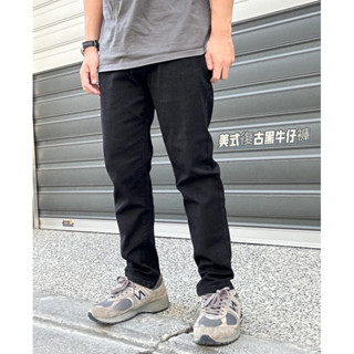【X&S小施服飾】美式復古黑牛仔褲修身 彈力版 直筒長褲（28-38 / M-4L)