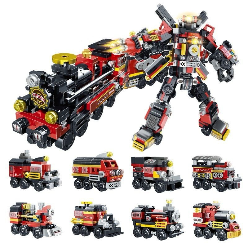 突擊列火車 火車積木 火車 玩具 樂高 積木 玩具 玩具機器人 禮物 現貨