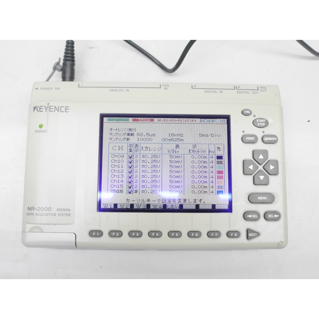 (HLFA-TDA) Keyence 基恩斯 NR-2000 掌上型 溫度 電壓 波形 記錄器 16點 日文介面 特價2