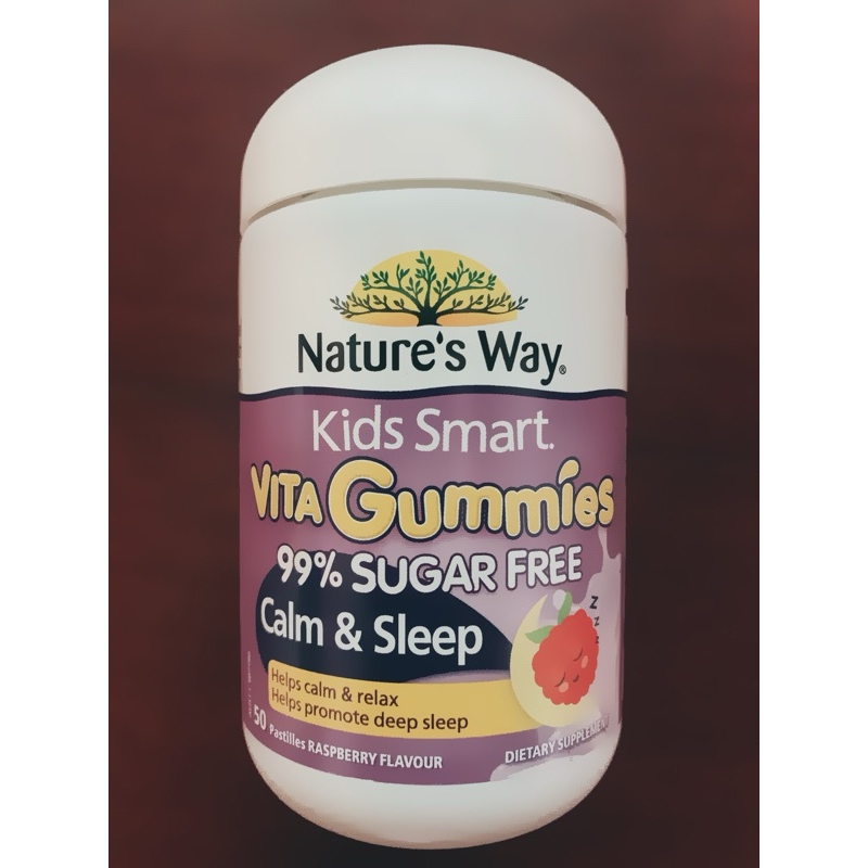 現貨（水粉彩）Nature’s Way 兒童99%無糖睡眠和鎮靜軟糖(50粒）