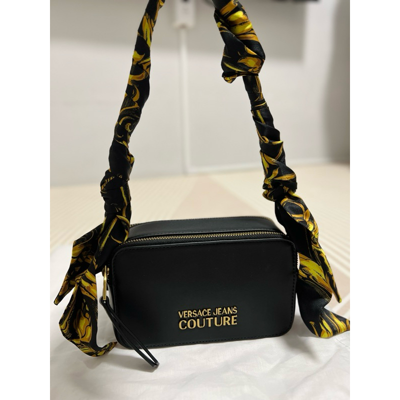 Versace Jeans couture 緞帶 小方包 兩用背帶 肩背