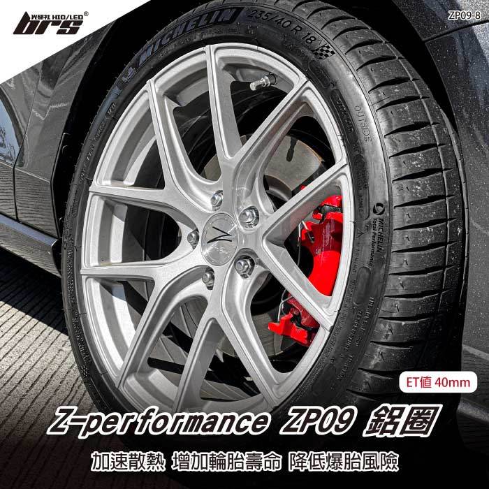 【brs光研社】Z-performance ZP09-8 鋁圈 19 8.5 吋 40mm 5孔112 Audi 奧迪