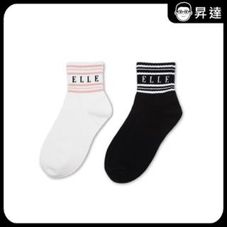 〔出清特惠中〕【ELLE】時尚粉嫩條紋襪(四色可選/女襪/休閒襪/隱形襪/短襪/襪子/學生襪)