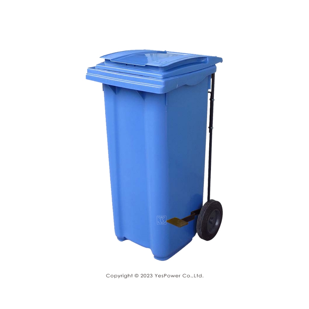 【含稅】RB-121B 腳踏垃圾回收托桶 (藍) 120L 腳踏二輪回收托桶/腳踏式垃圾子車/腳踏式托桶/120公升