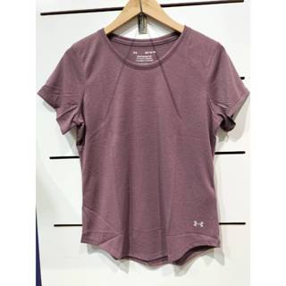 【Under Armour】 女款UA Streaker 短袖運動上衣 XS號 透氣 排汗 藕紫色1361371-554