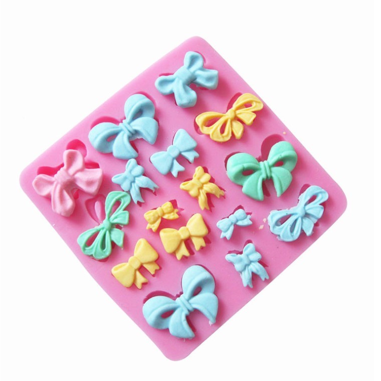 ▪16孔▪蝴蝶結巧克力&amp;翻糖蛋糕模(模具顏色隨機)/DIY蛋糕裝飾模具