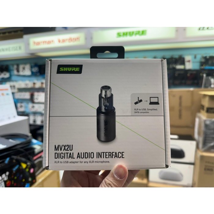 SHURE MVX2U 錄音介面 (麥克風XLR/USB XLR/USB -C轉接頭)