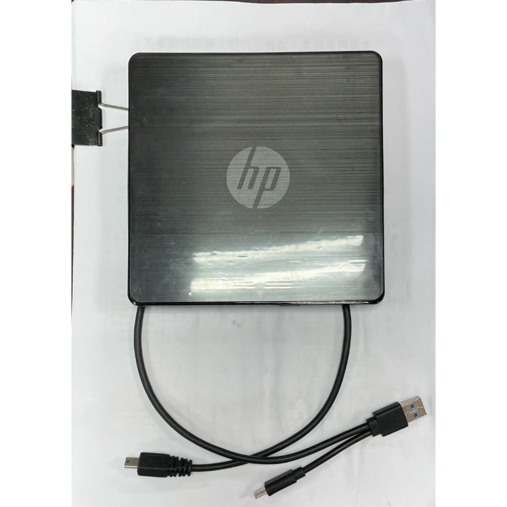HP藍光光碟機type-c/USB雙接頭電源  筆電MAC桌機 4K外接式藍光DVD燒錄機 全驅播放-二手9.5成新