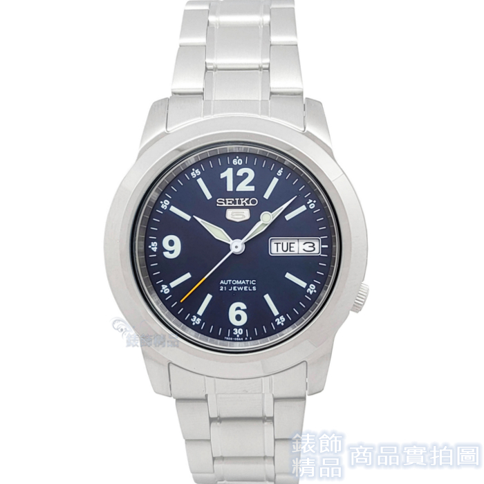 SEIKO 精工 SNKE61K1手錶 盾牌5號 藍面 數字時標夜光 星期 日期 自動上鍊 機械錶 男錶【錶飾精品】