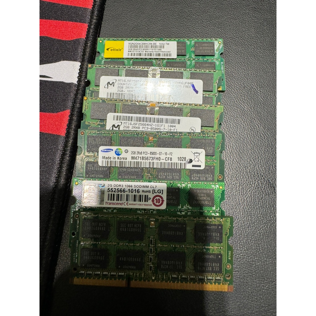 NB 筆電 DDR3 1066 2G 二手記憶體