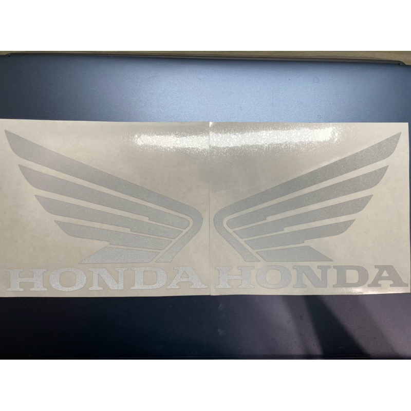 3M工程級Honda本田翅膀銀白色反光貼紙（一對2張）信仰之翼