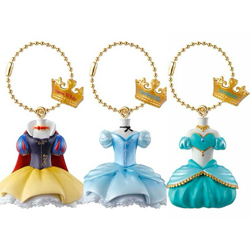 BANDAI 萬代 迪士尼公主服裝珠鍊 迪士尼 公主 服裝 吊飾 扭蛋 轉蛋 正版