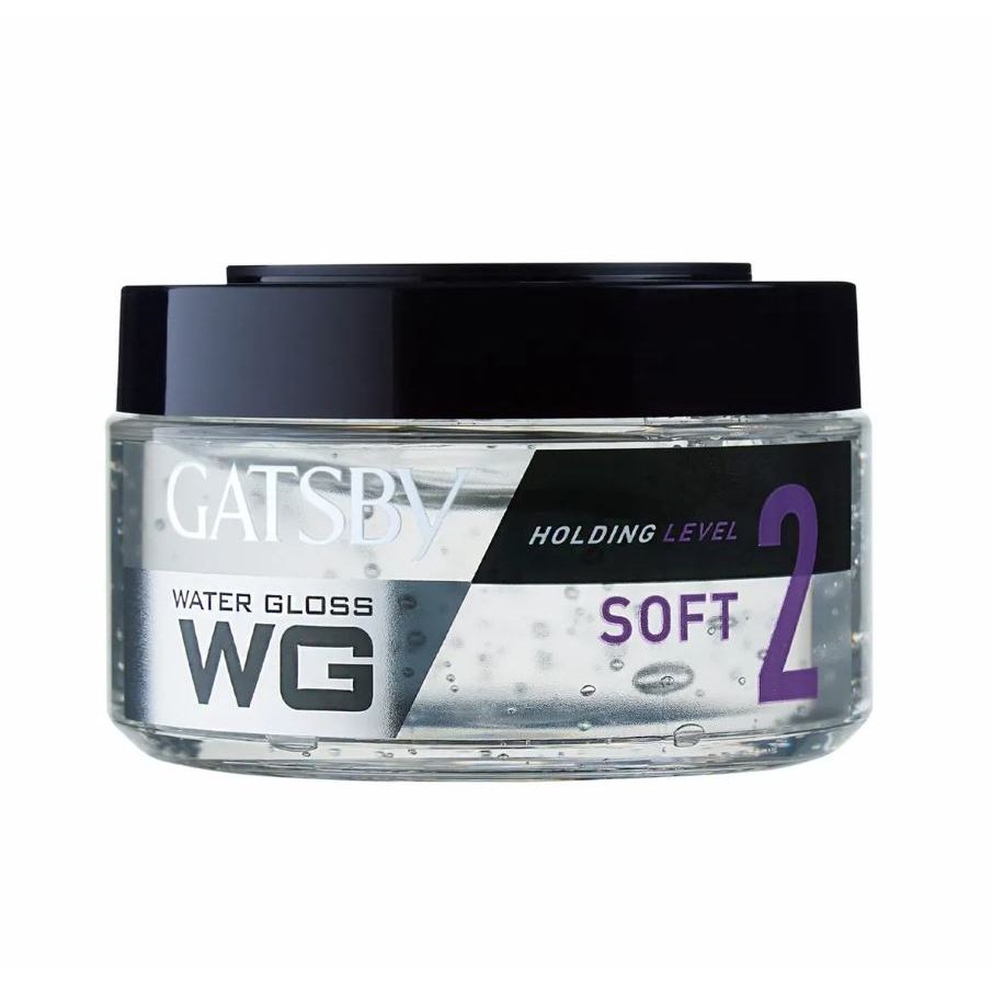 印尼 GATSBY Water Gloss(WG)Soft 髮膠-白罐150g