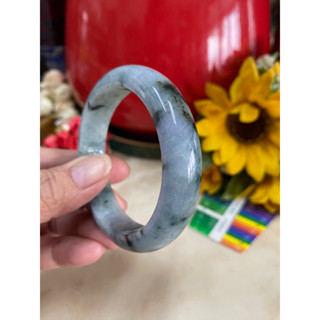 臺灣現貨 17圍53mm 飄花平安鐲 天然翡翠A貨 緬甸玉手環手鐲