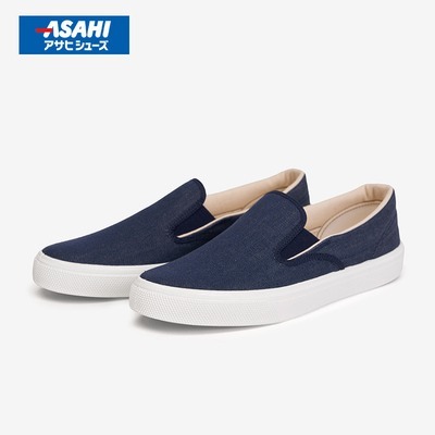 日本朝日Asahi一腳蹬男女童鞋日本製正品帆布鞋